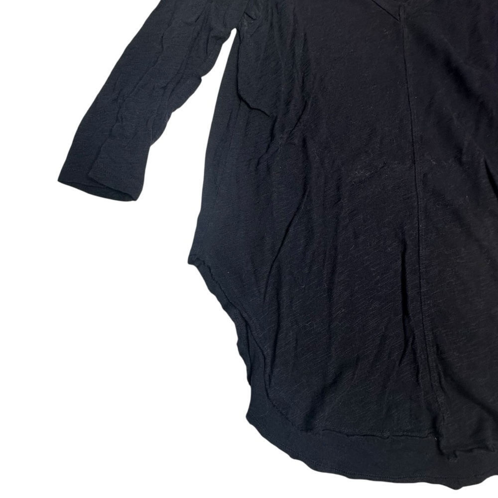 Anthropologie Left of Center long Sleeve V-neck Tee Navy xs - Picture 5 of 9